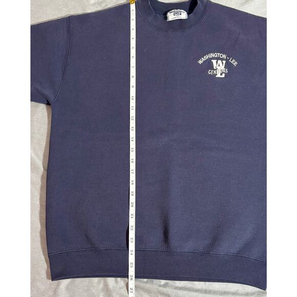 Vtg Washington & Lee University Generals Blue Crewneck Sweatshirt Embroidered M - Picture 8 of 8